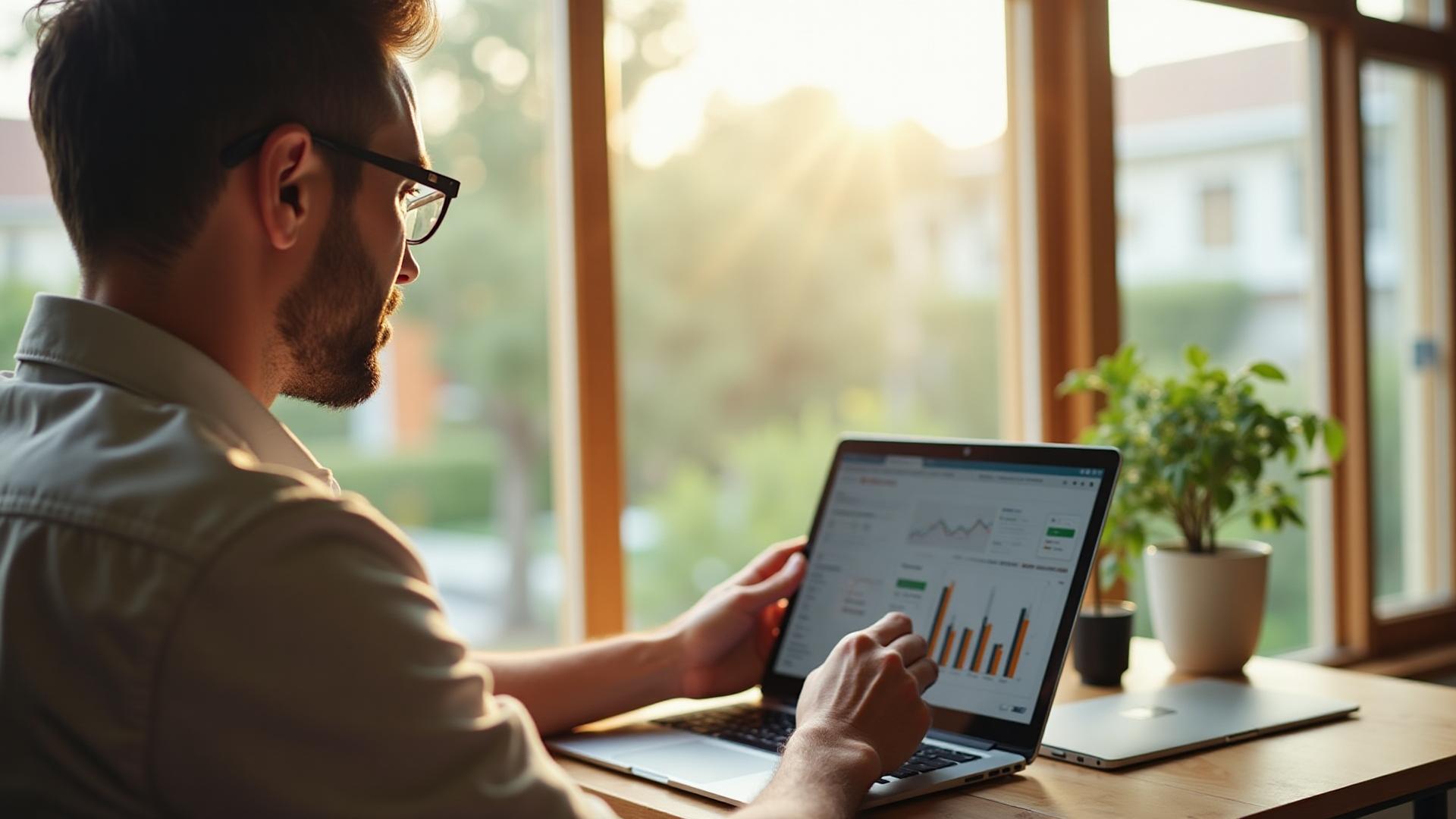 Property owner reviewing rental property reports with professional property manager